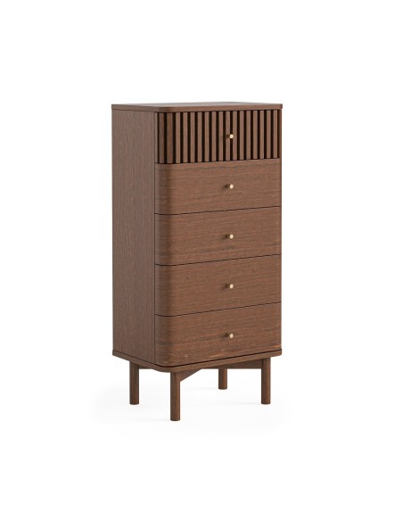 Boardwalk Tallboy Chest - Brown Oak