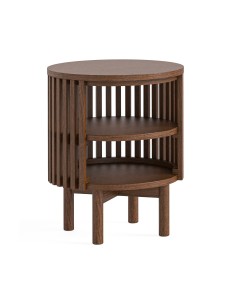 Boardwalk Spindle Side Table - Brown Oak