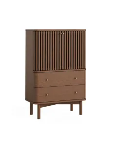 Boardwalk Shoe Cabinet - Brown Oak