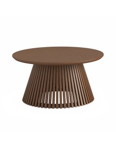 Boardwalk Round Coffee Table - Brown Oak