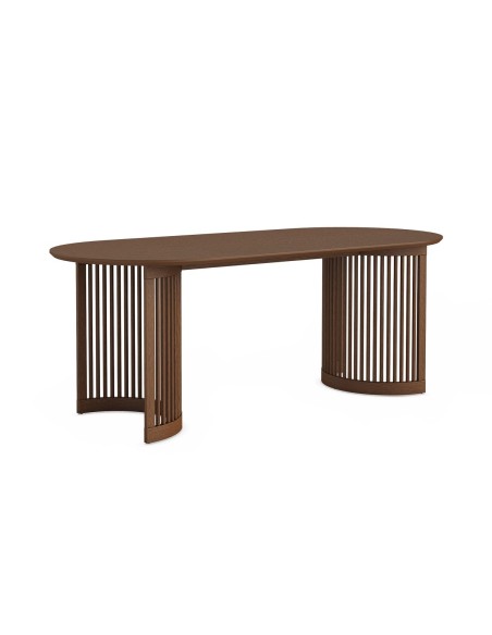 Boardwalk Oval Dining Table - Brown Oak