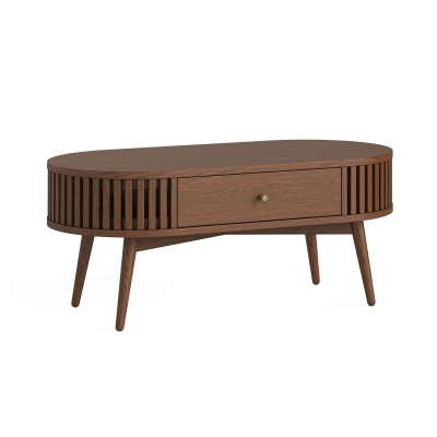 Boardwalk Oval Coffee Table - Brown Oak