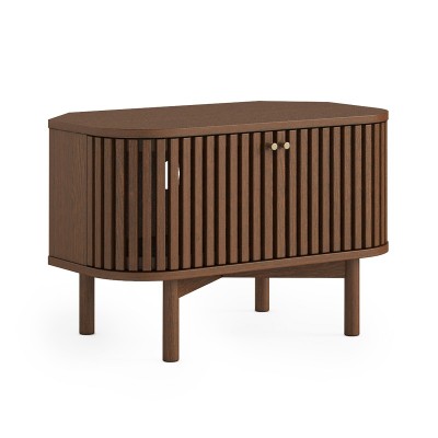 Boardwalk Corner TV Unit- Brown Oak
