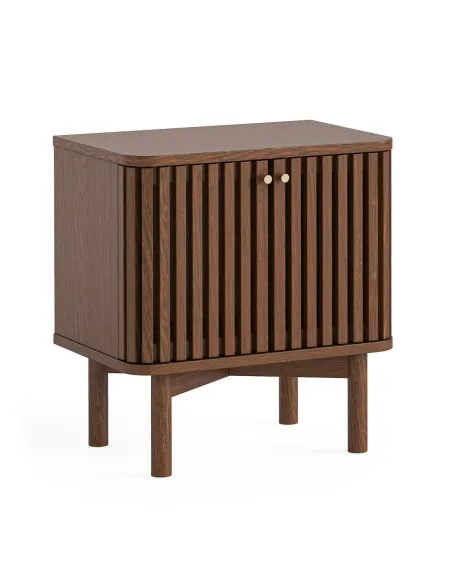 Boardwalk Bedside Locker - Brown Oak