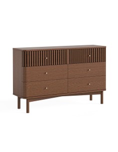 Boardwalk 6 Drawer Chest - Brown Oak