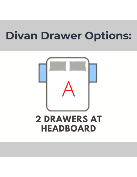 Natural Sleep 2 Drawers Headboard End
