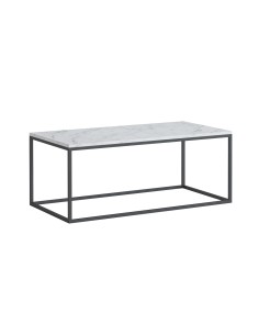 Livia Rectangular Coffee Table - Grey Base/White Marble