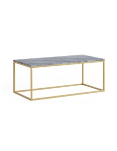 Livia Rectangular Coffee Table - Gold Base/Grey Marble