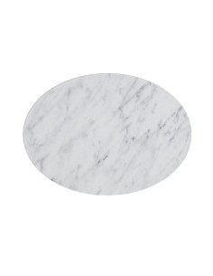 Livia Oval C Side Table - Gold Base/White Marble 2