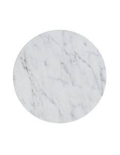 Livia C Side Table - Grey Base/White Marble 2