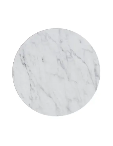 Livia C Side Table - Grey Base/White Marble