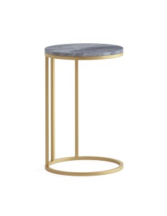Livia C Side Table - Gold Base/Grey Marble