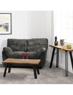 Quebec Wave Edge Coffee Table - Medium Oak Effect