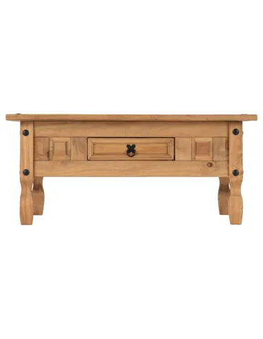 Corona 1 Drawer Coffee Table - Distressed Waxed Pine