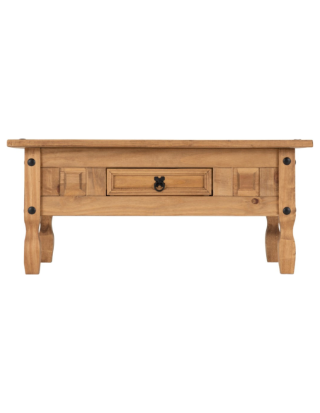 Corona 1 Drawer Coffee Table - Distressed Waxed Pine