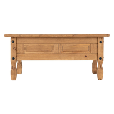 Corona 1 Drawer Coffee Table - Distressed Waxed Pine