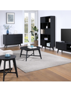 Carrington Round Coffee Table - Black 2