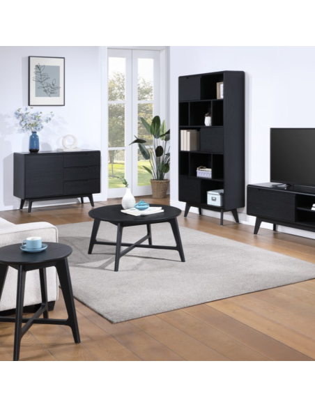 Carrington Round Coffee Table - Black