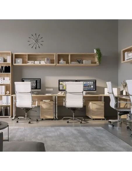 Office Line 1.6m Desk - Sonoma Oak