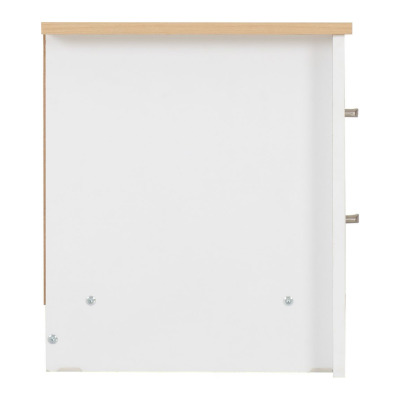 Portland 2 Drawer Bedside Locker - White/Oak Effect