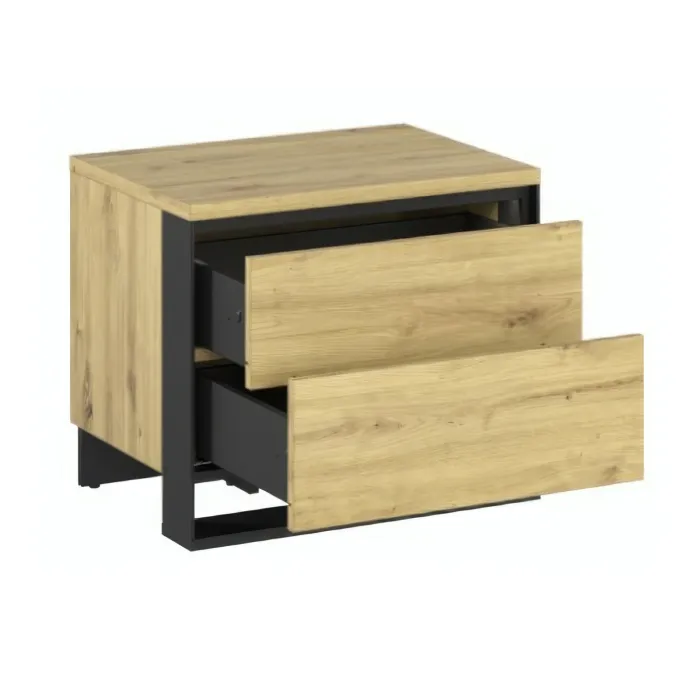 Quant Bedside Locker - Oak Artisan