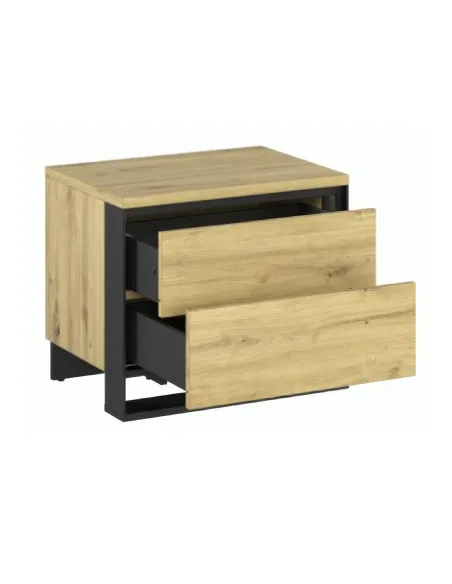 Quant Bedside Locker - Oak Artisan