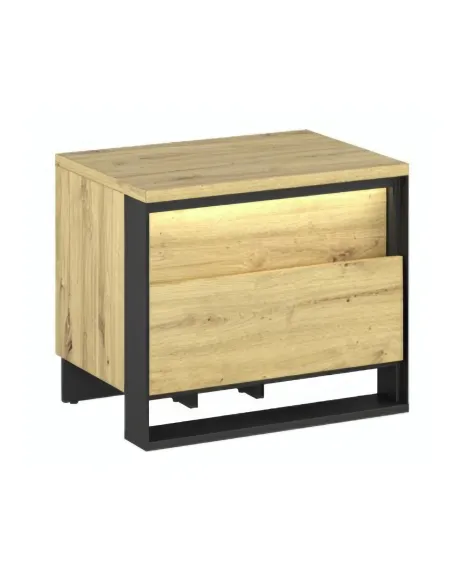 Quant Bedside Locker - Oak Artisan