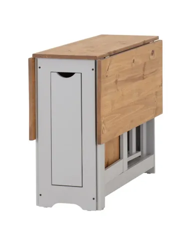 Santos Butterfly Dining Set (x4 Chairs) - Grey Slate/Distressed Waxed Pine