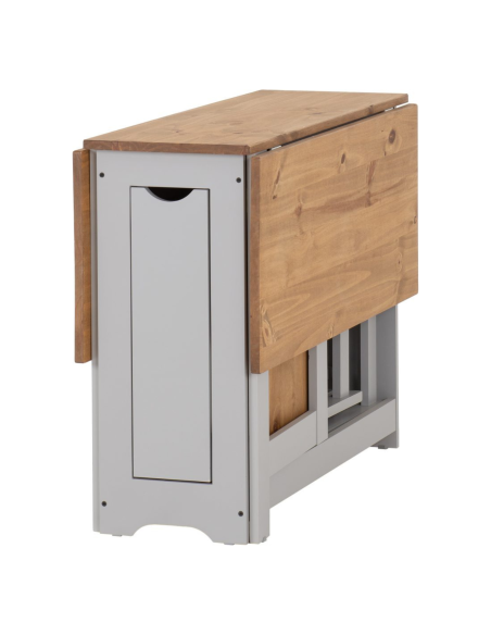 Santos Butterfly Dining Set (x4 Chairs) - Grey Slate/Distressed Waxed Pine