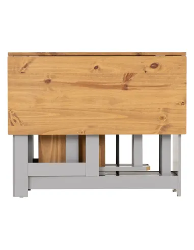 Santos Butterfly Dining Set (x4 Chairs) - Grey Slate/Distressed Waxed Pine