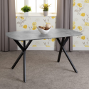 Athens Rectangular Table Dining Table - Concrete Effect