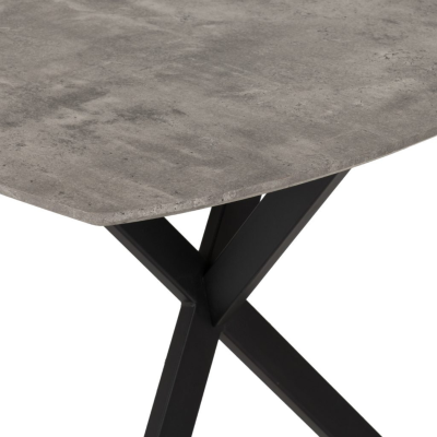 Athens Rectangular Table Dining Table - Concrete Effect