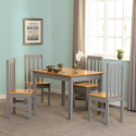 Ludlow 1+4 Dining Set - Grey/Oak Effect