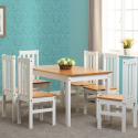 Ludlow 1+6 Dining Set - White/Oak Effect