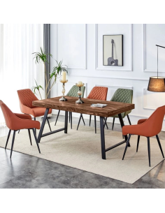 Doda Dining Table - Dark Wood