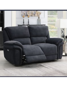 Bruno 2 Seater Manual Recliner Sofa - Bowery Ink