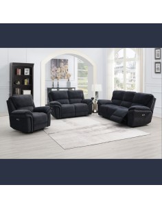 Bruno 2 Seater Manual Recliner Sofa - Bowery Ink 2