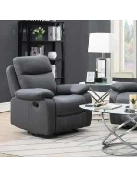 Cambridge 3+1+1 Manual Recliner Sofa Set - Grey Fabric