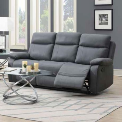 Cambridge 3+1+1 Manual Recliner Sofa Set - Grey Fabric