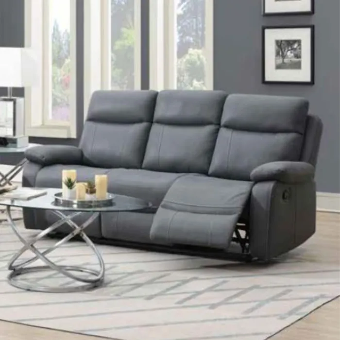 Cambridge 3+1+1 Manual Recliner Sofa Set - Grey Fabric