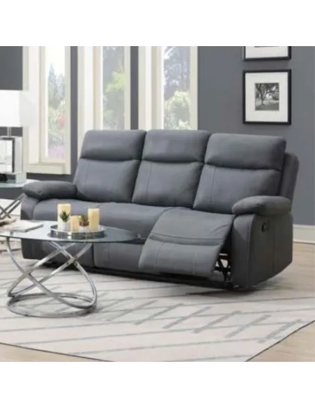 Cambridge 3+1+1 Manual Recliner Sofa Set - Grey Fabric