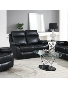 Cambridge 3+2 Manual Recliner Sofa Set - Black Leathaire 2