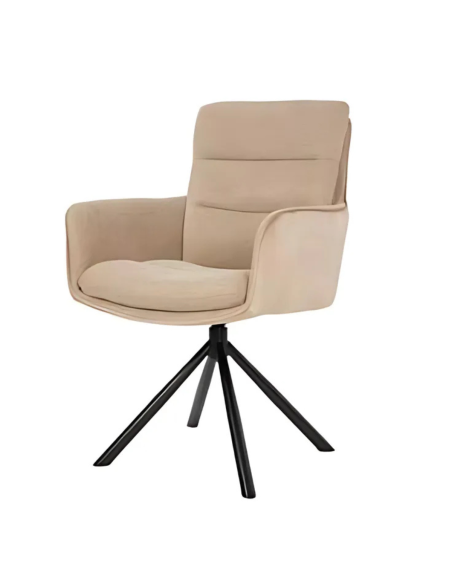 Vila Swivel Dining Chair - Beige