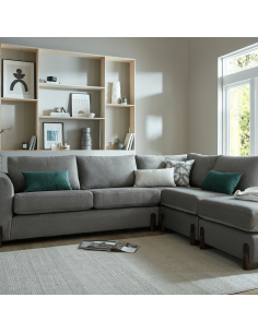 Preston 3 Corner 1 Sofa with Footstool with Square Wedge