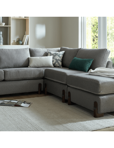 Preston 3 Corner 1 Sofa with Footstool with Square Wedge