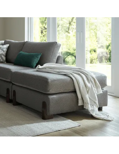 Preston 3 Corner 1 Sofa with Footstool with Square Wedge