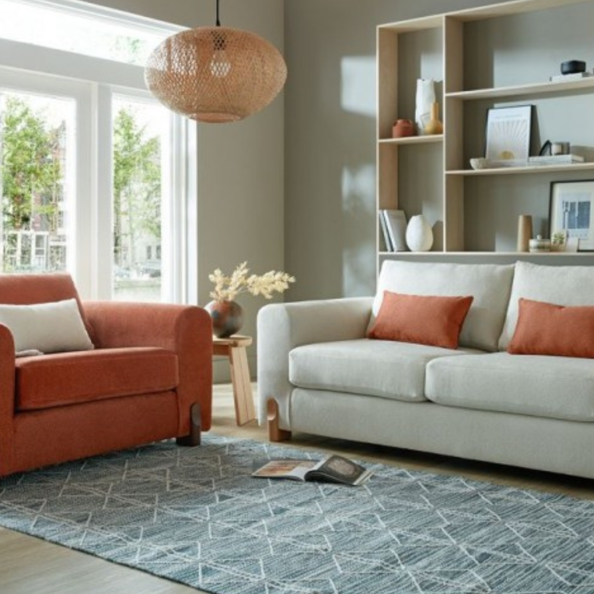 Preston 1.5 Seater Fixed Sofa Snuggler