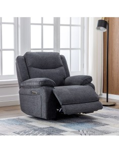 Lahinch Electric Recliner Armchair - Dark Grey