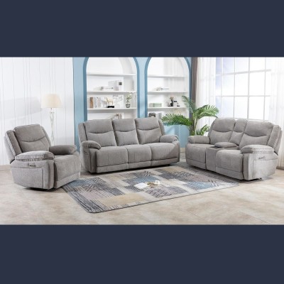 Lahinch Electric Recliner Armchair - Light Grey