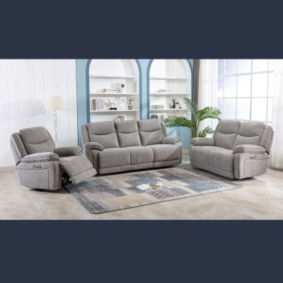 Lahinch Electric Recliner Armchair - Light Grey